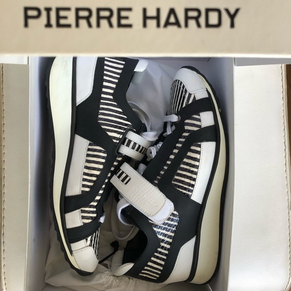 Pierre Hardy snakeskin leather sneakers shoes 39